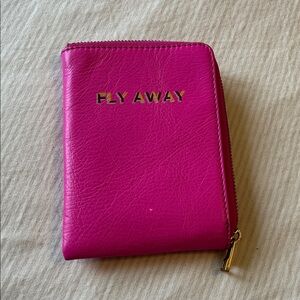 Fossil Passport Fly Away Pink Wallet